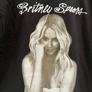 Britney Spears 100% Cotton Short Sleeve T Shirt Black New‎ Size Large